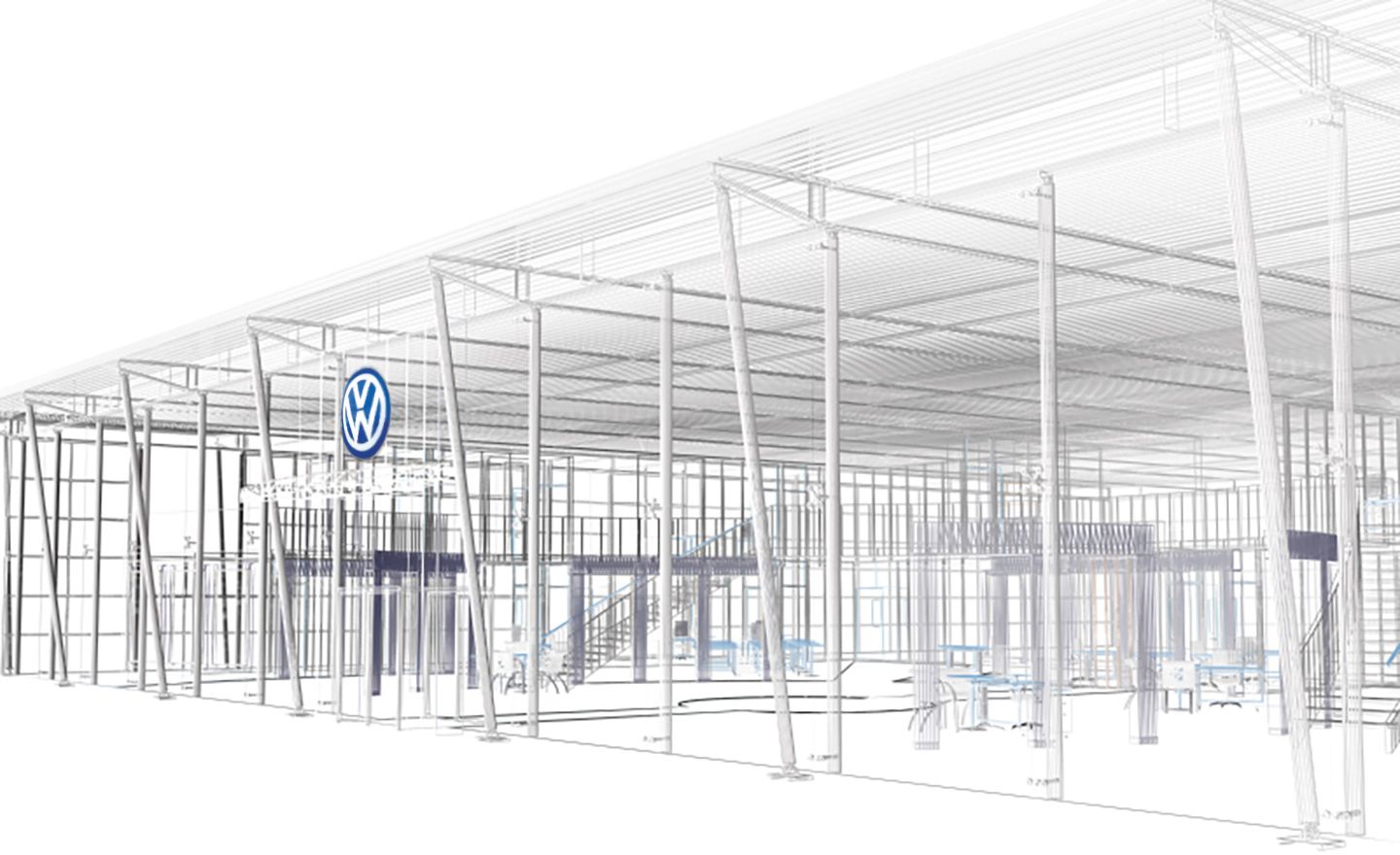 VW Dealership CAD Wireframe