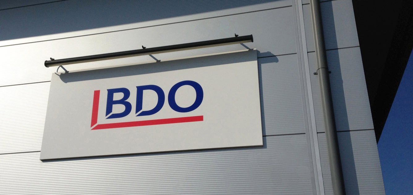 BDO Skyline Sign