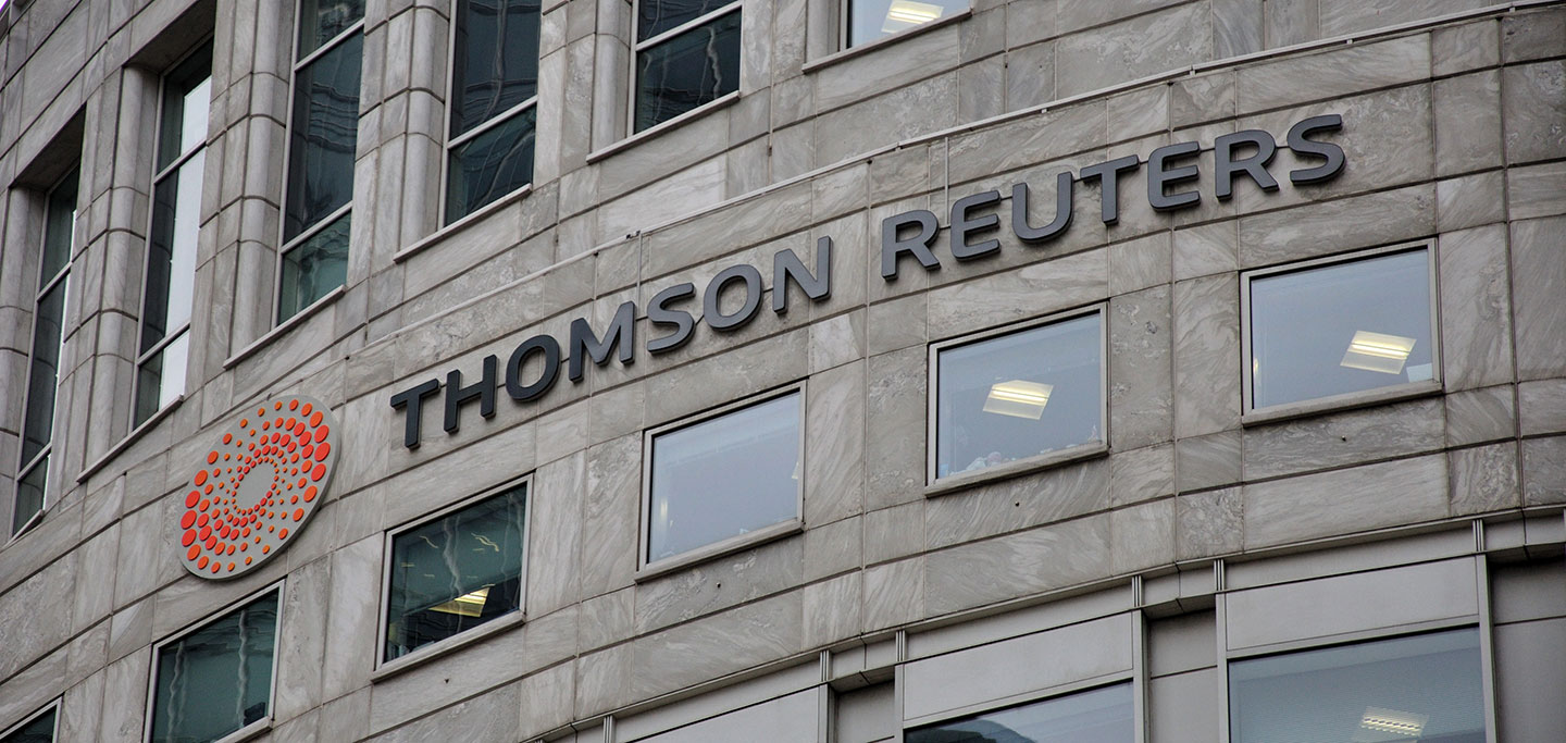 Thomson Reuters Skyline Sign