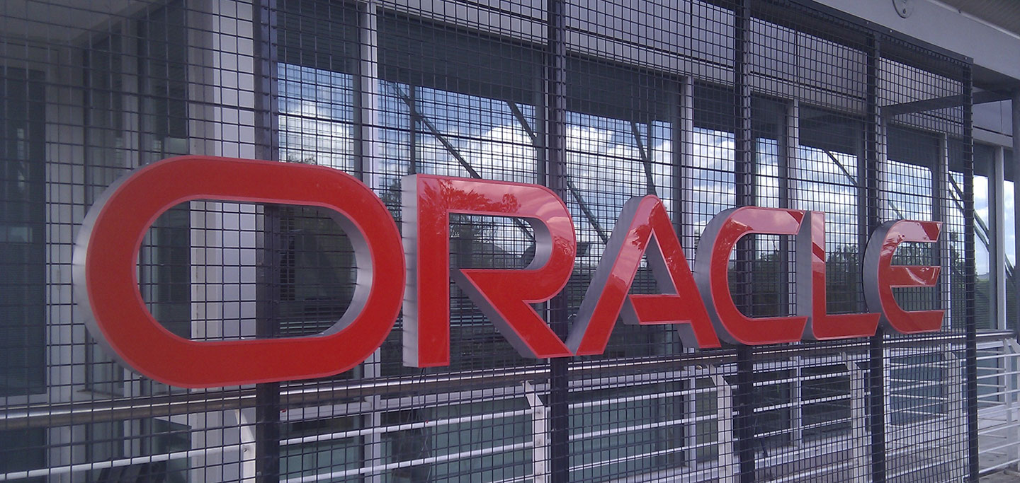 Oracle Sky Sign Signage Close Up